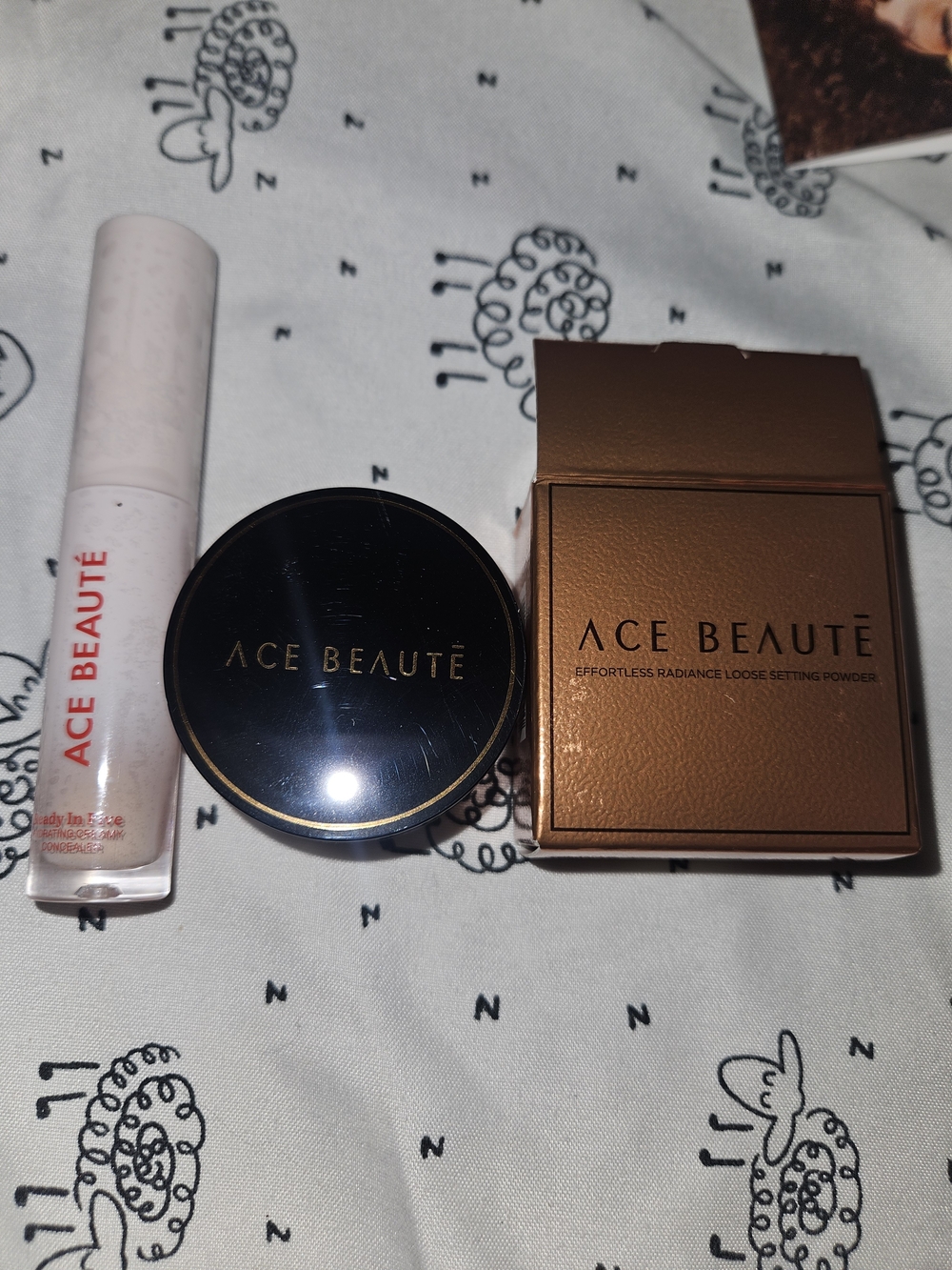 Ace Beauté Setting Powder in Fair 1.5, Concealer in L2
